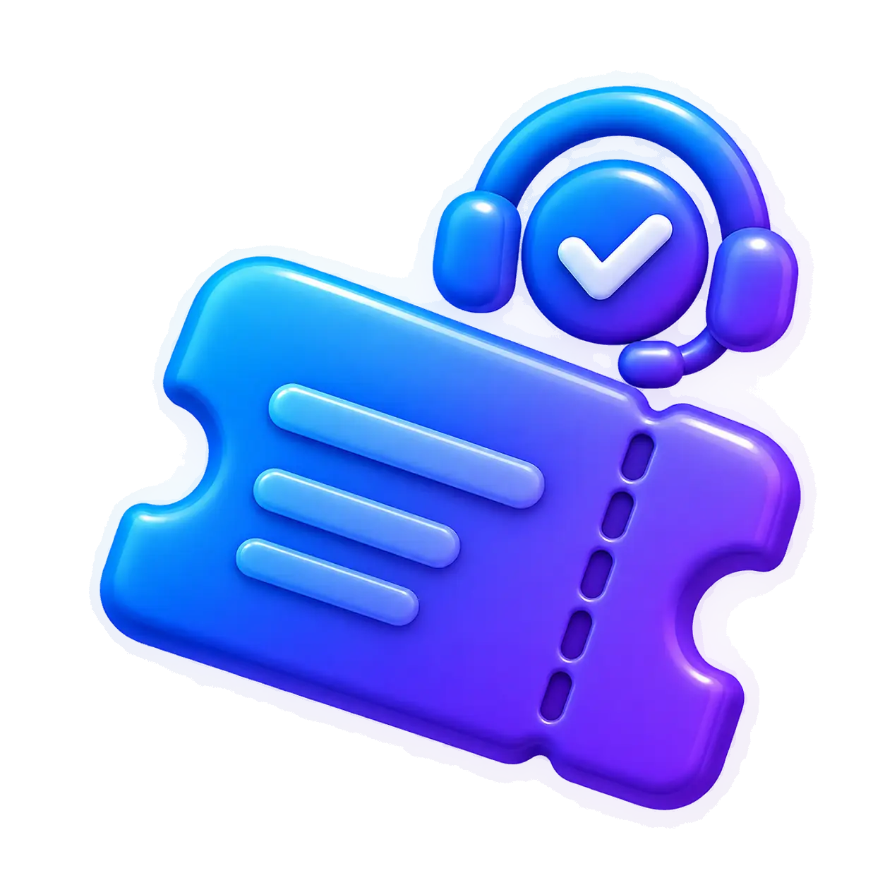 3D icon representing SMMSTAY's support ticket system for tracking order and payment issues