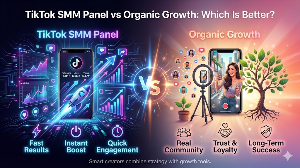 TikTok SMM Panel vs Organic Growth: ¿Cuál es Mejor en 2026?