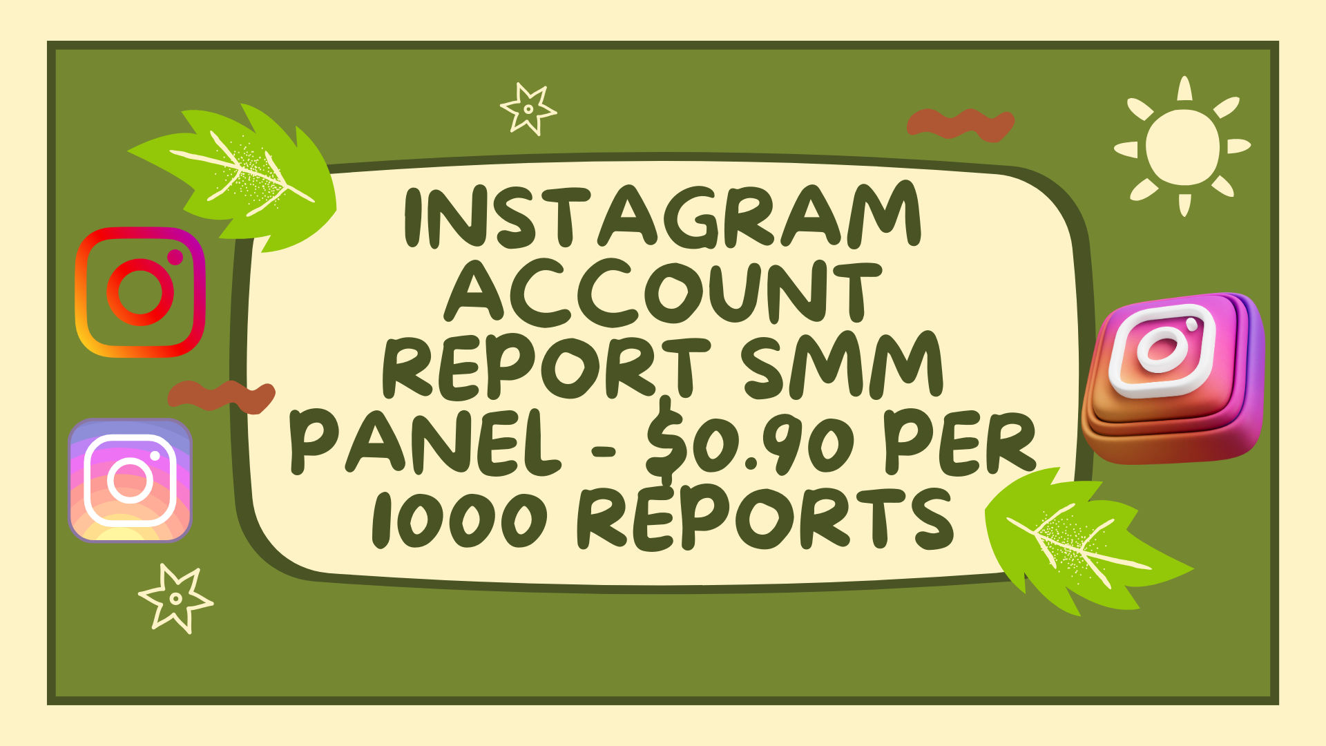 لوحة SMM لتقرير حساب Instagram - 0.90 دولارًا لكل 1000 تقرير