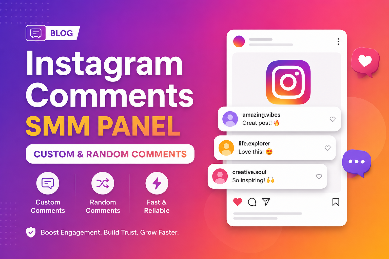 Instagram Comments SMM Panel: Custom & Random