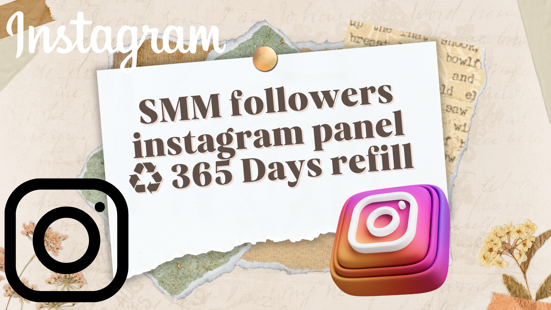 لوحة متابعي SMM على Instagram ♻️ إعادة التعبئة لمدة 365 يومًا