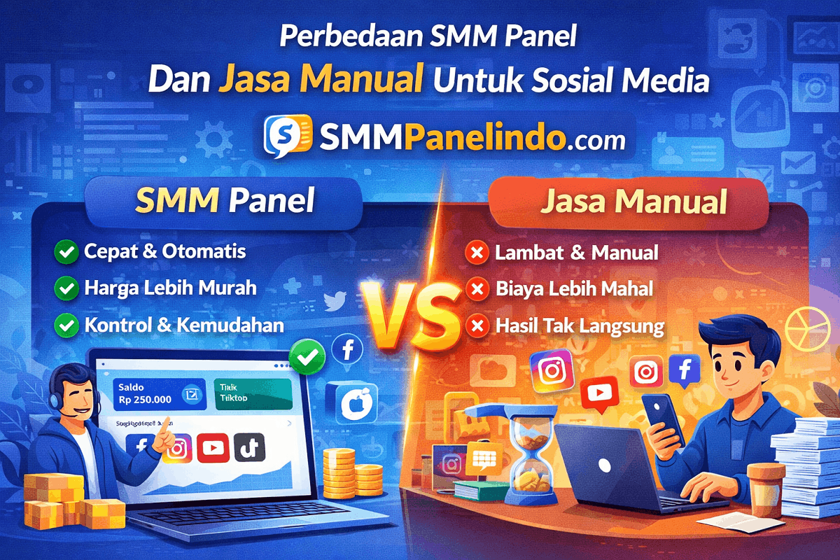 Perbedaan SMM Panel Dan Jasa Manual Untuk Sosial Media