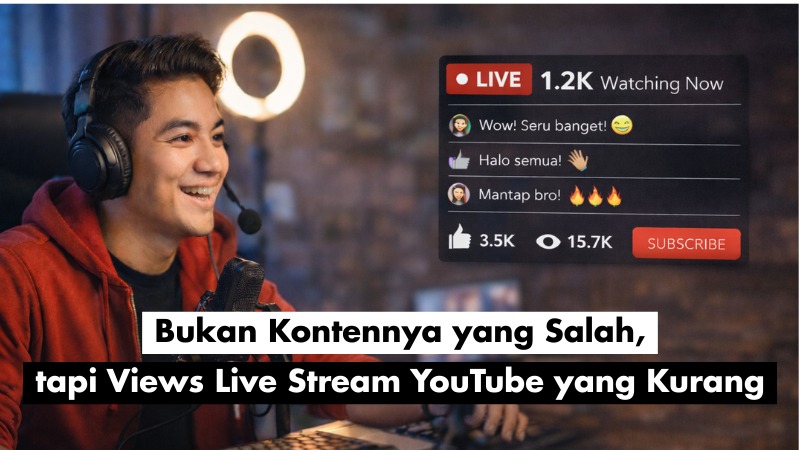 Bukan Kontennya yang Salah, tapi Views Live Stream YouTube yang Kurang