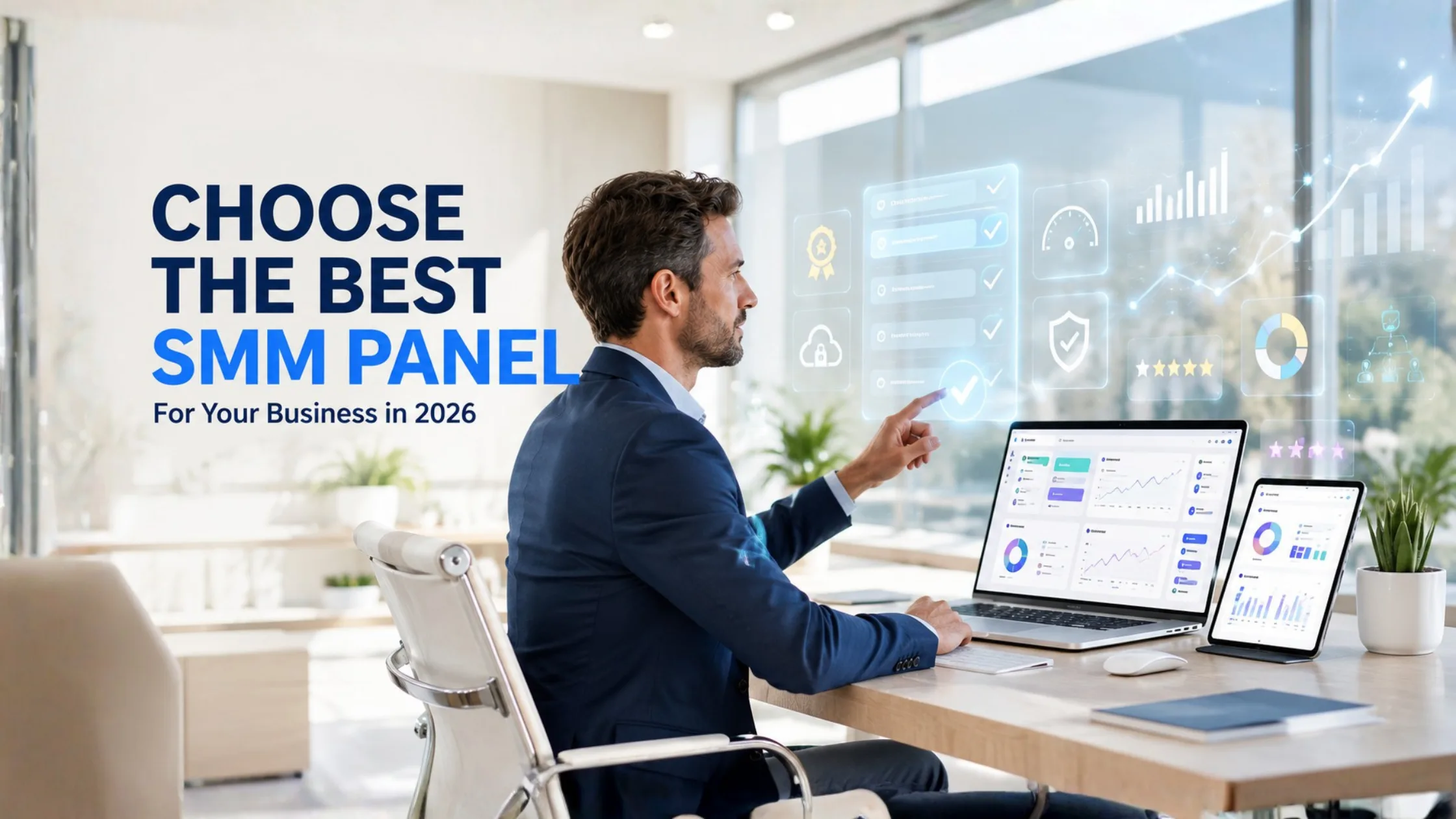 How to Choose the Best SMM Panel for Your Business in 2026 featuring SMM Panel Services, reseller panel solutions, pricing, security, API access, and social media growth by InstantLikes.