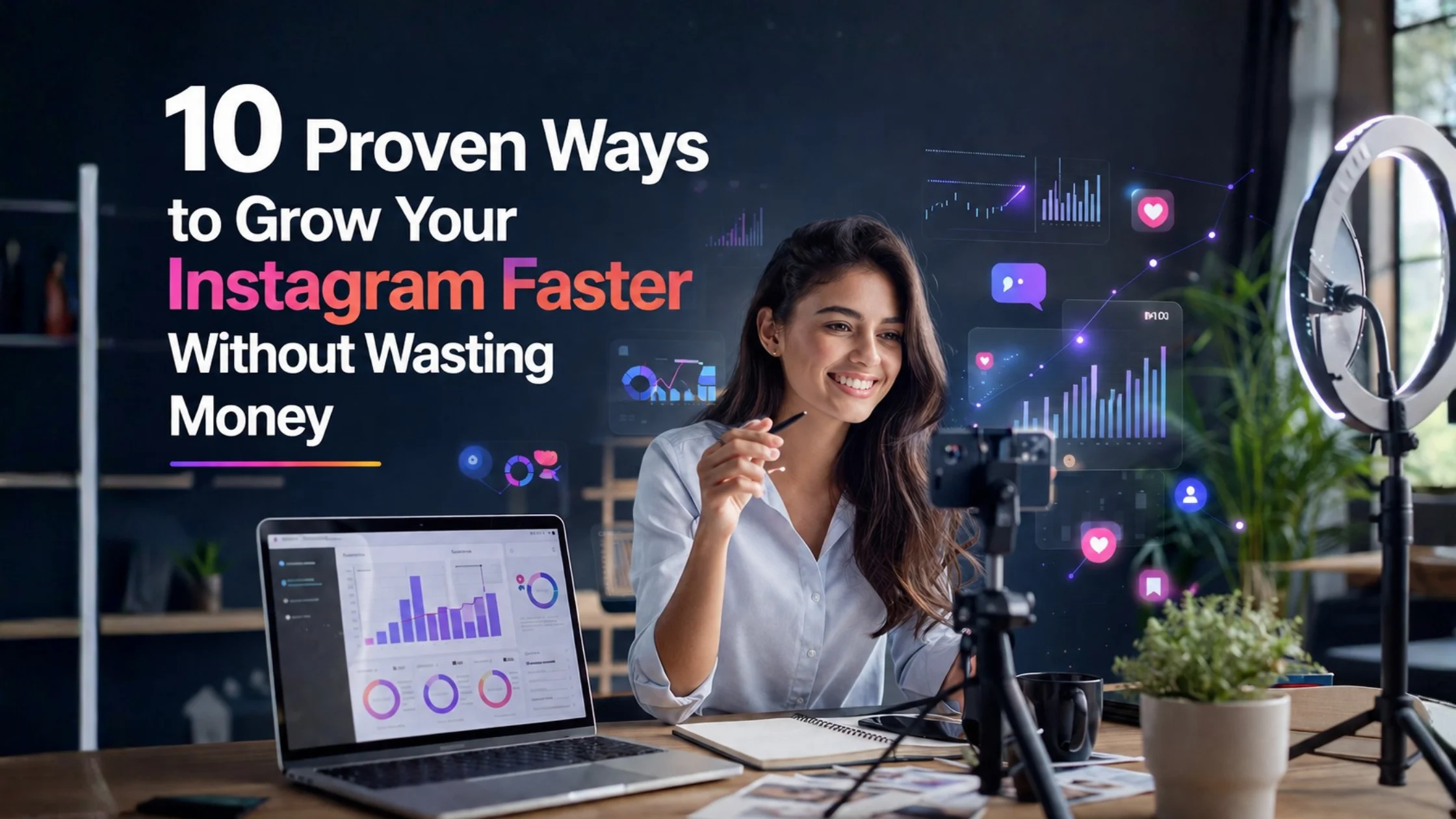 10 Proven Ways to Grow Your Instagram Faster Without Wasting Money using Reels, content strategy, hashtags, and SMM Panel Services by InstantLikes.