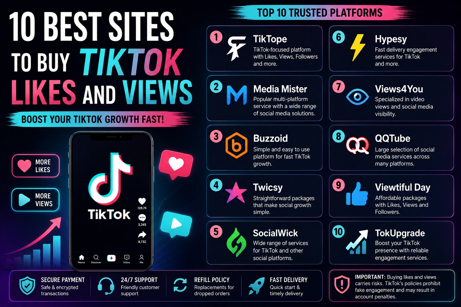 10 Best Sites to Buy TikTok Likes and Views in 2026