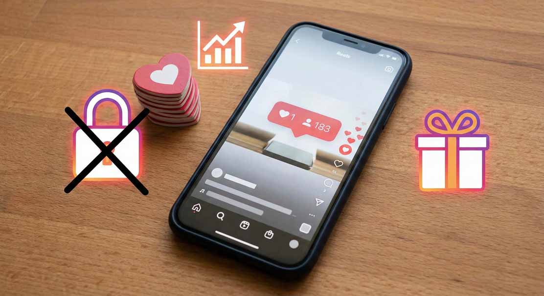 كيفية الحصول على لايكات مجانية لريلز الإنستغرام بدون الحاجة لكلمة السر