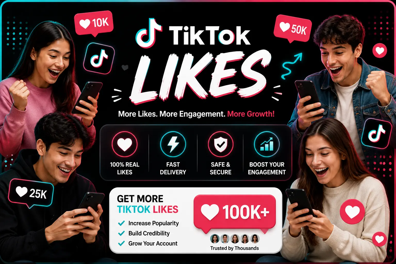 TikTok likes engagement service