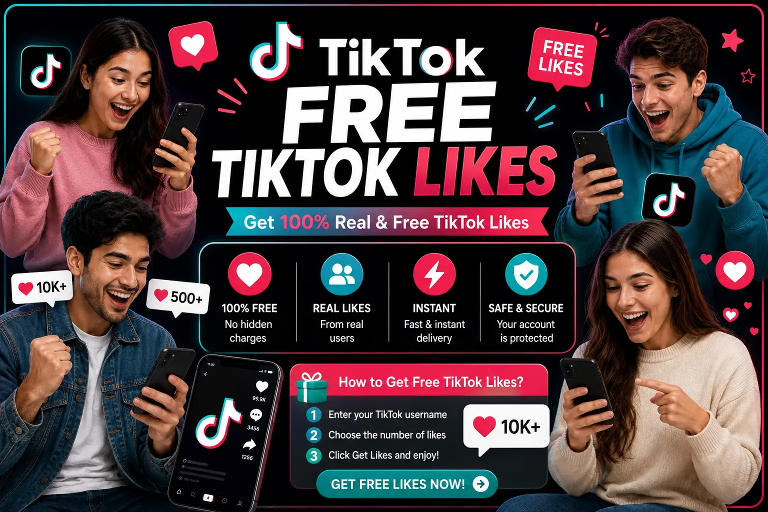 Free TikTok Likes for eligible public TikTok posts