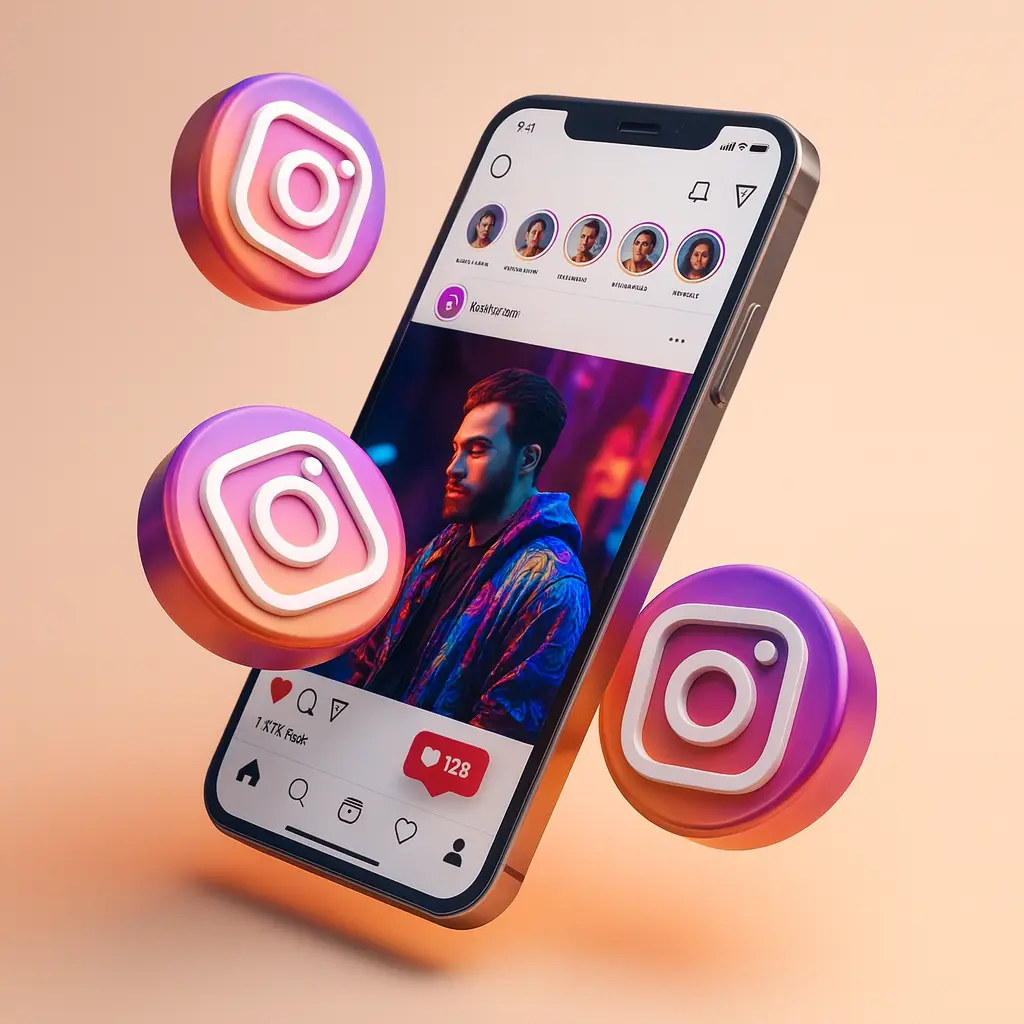 Happy creator reviewing analytics