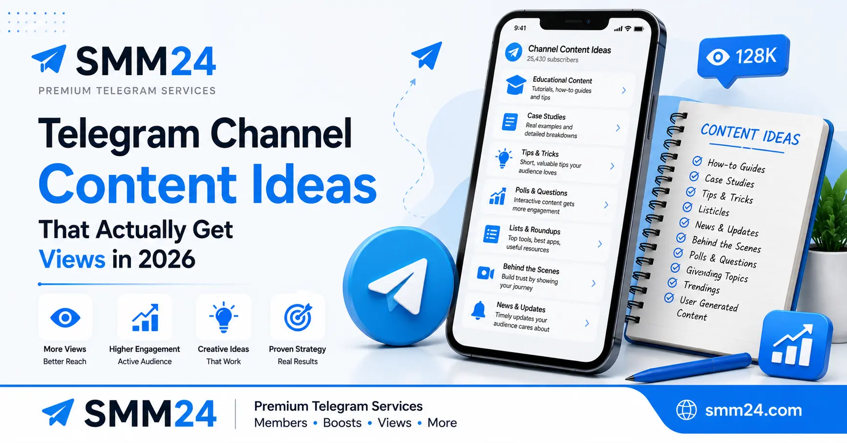 Telegram channel content ideas in 2026 - 50+ content types that actually get views