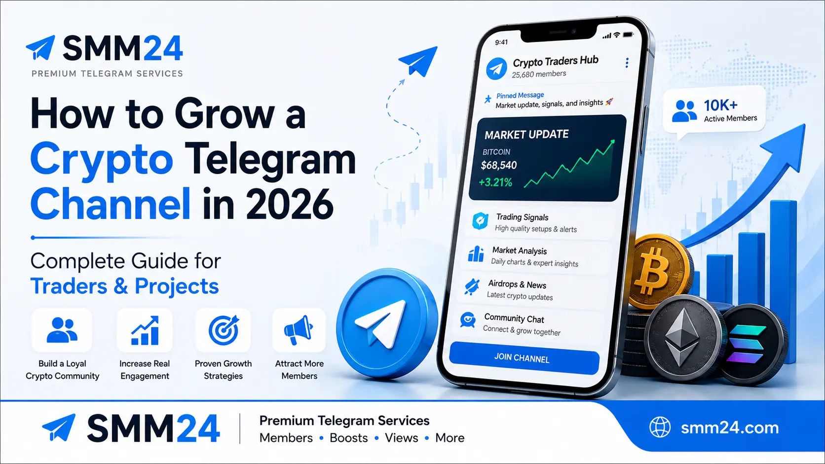 How to grow a crypto Telegram channel in 2026 - complete guide for traders and projects