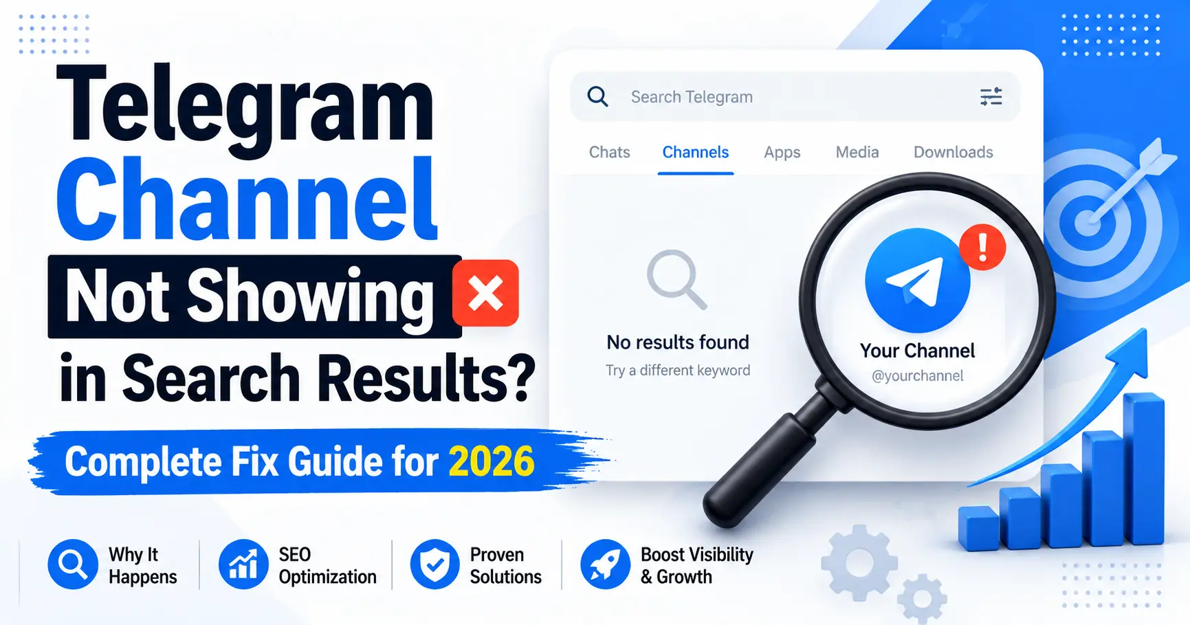 Telegram channel not showing in search results fix guide 2026