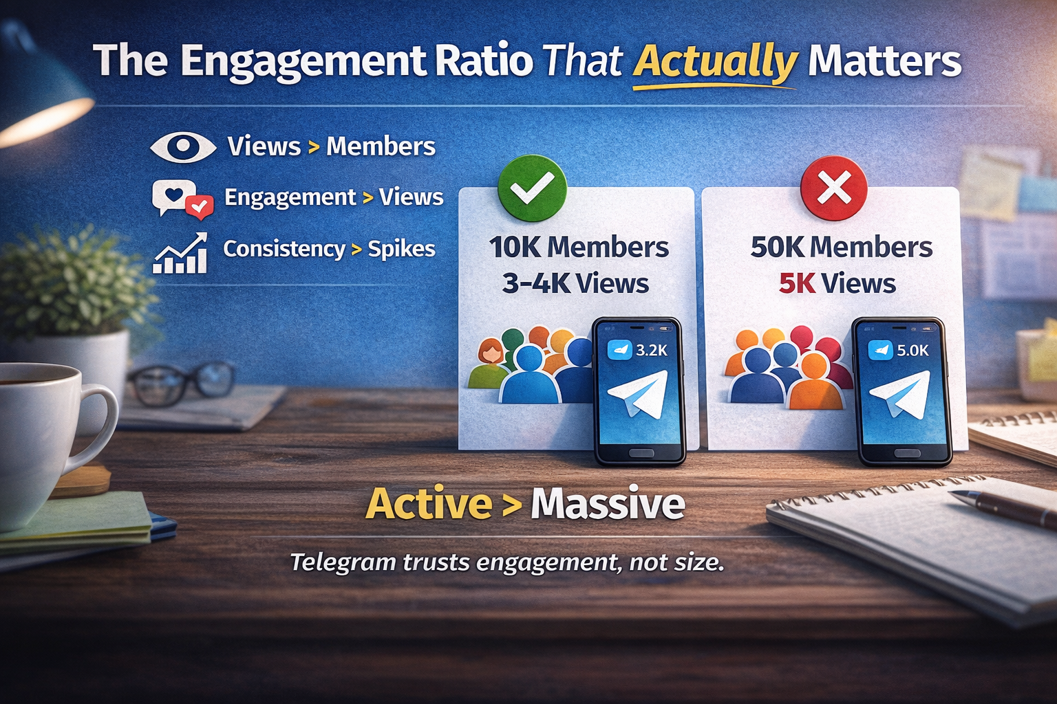 Was ist eine gute Engagement-Rate auf Telegram?