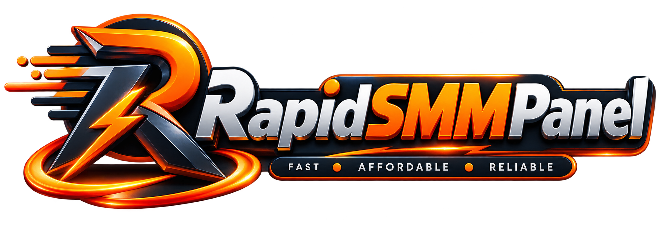 Logo of Rapid SMM Panel featuring a rocket and social media icons
