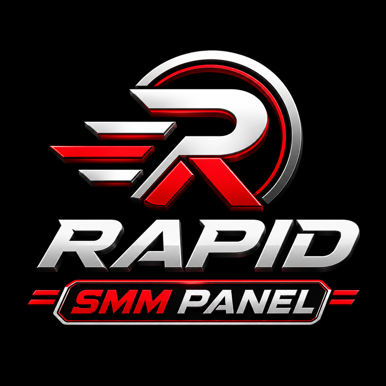 Logo of Rapid SMM Panel featuring a rocket and social media icons