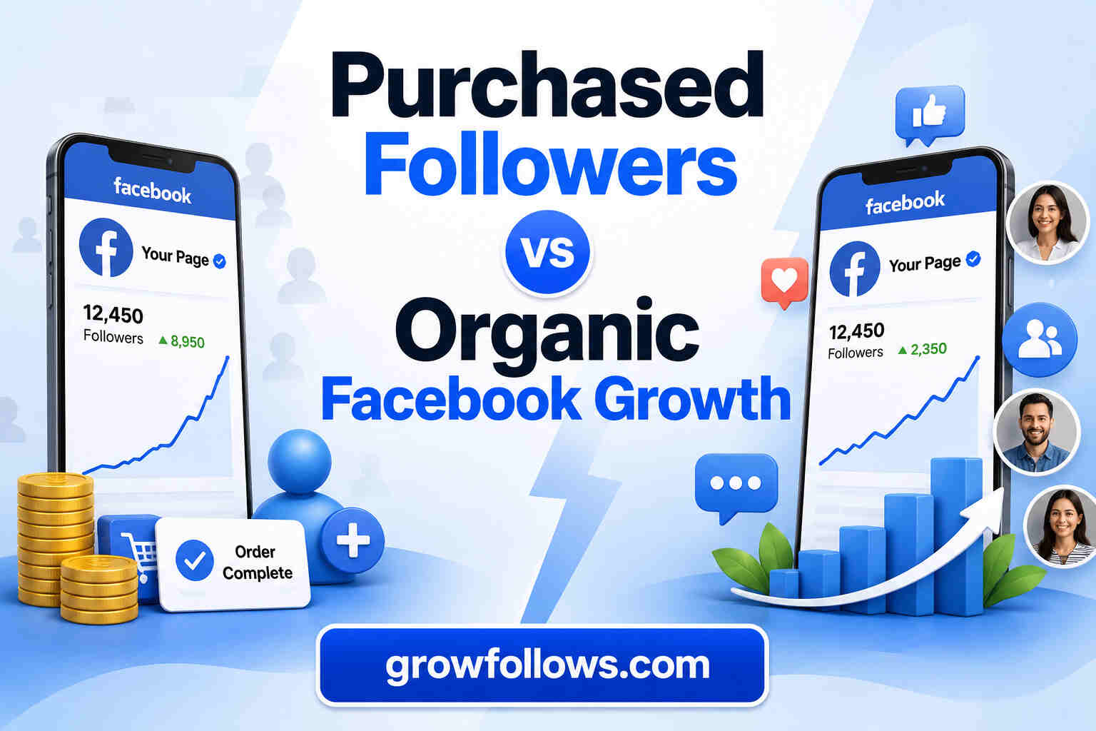 Purchased Followers vs Organic Facebook Growth