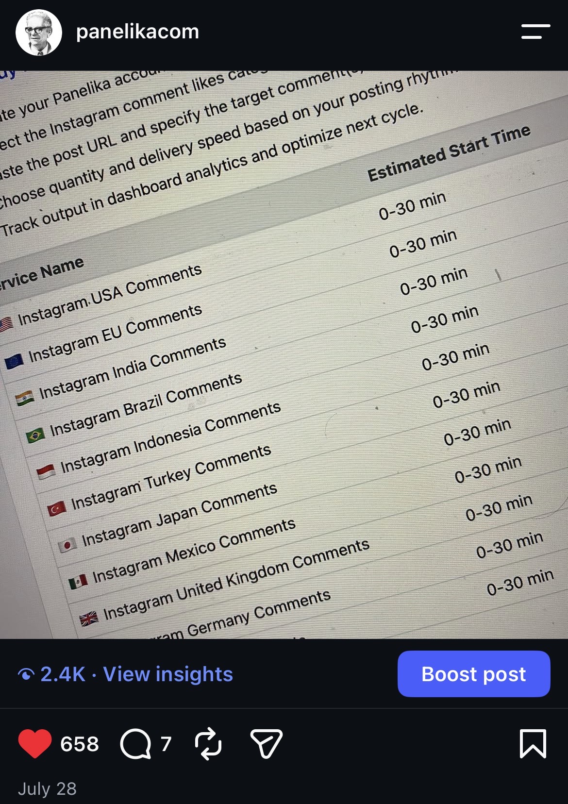 إعجابات Instagram في الولايات المتحدة بعد