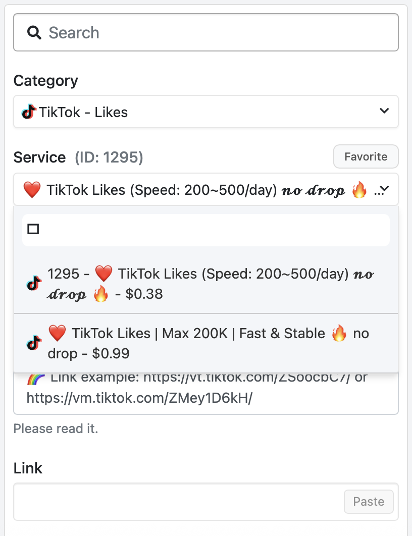 Tiktok likes services