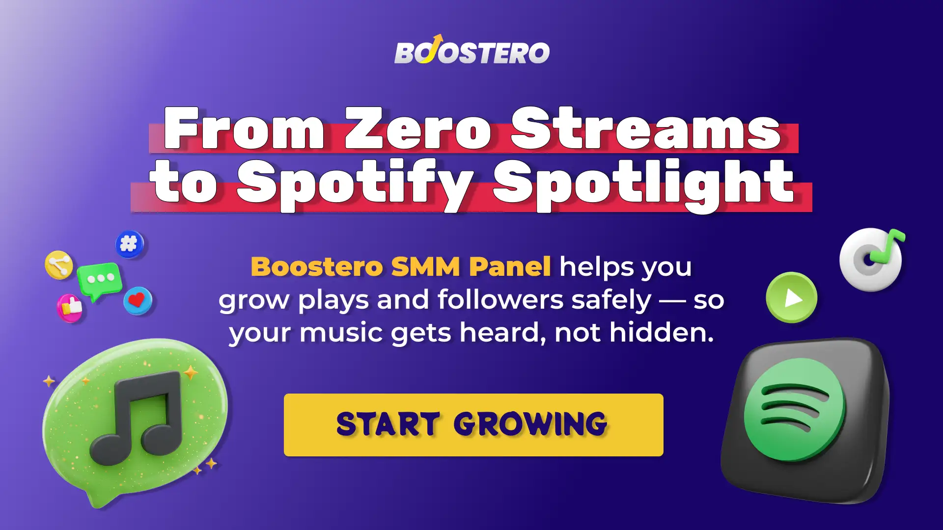 Boostero SMM Panel helping artists grow Spotify streams and followers from zero to Spotify spotlight
