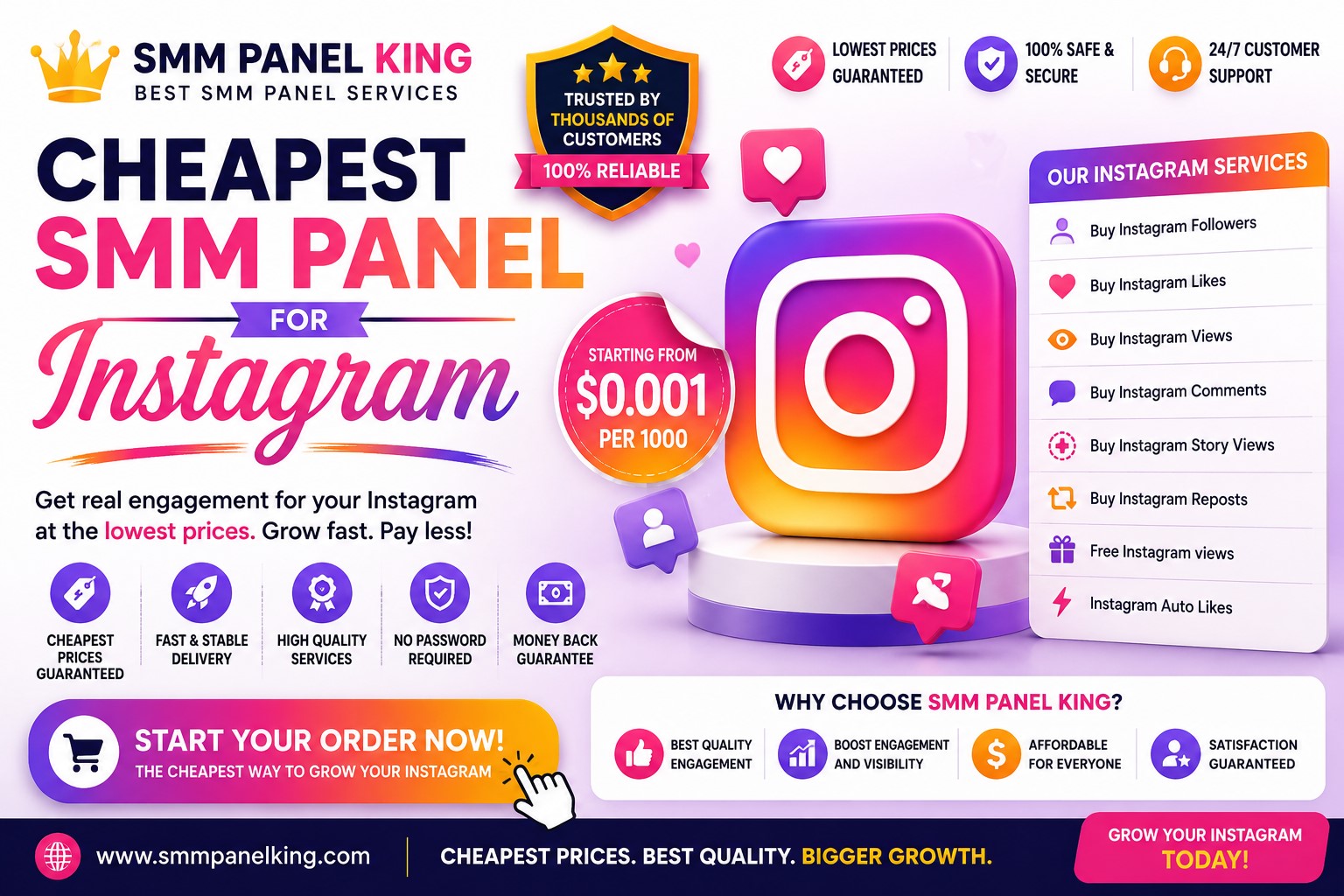 cheapest smm panel for instagram