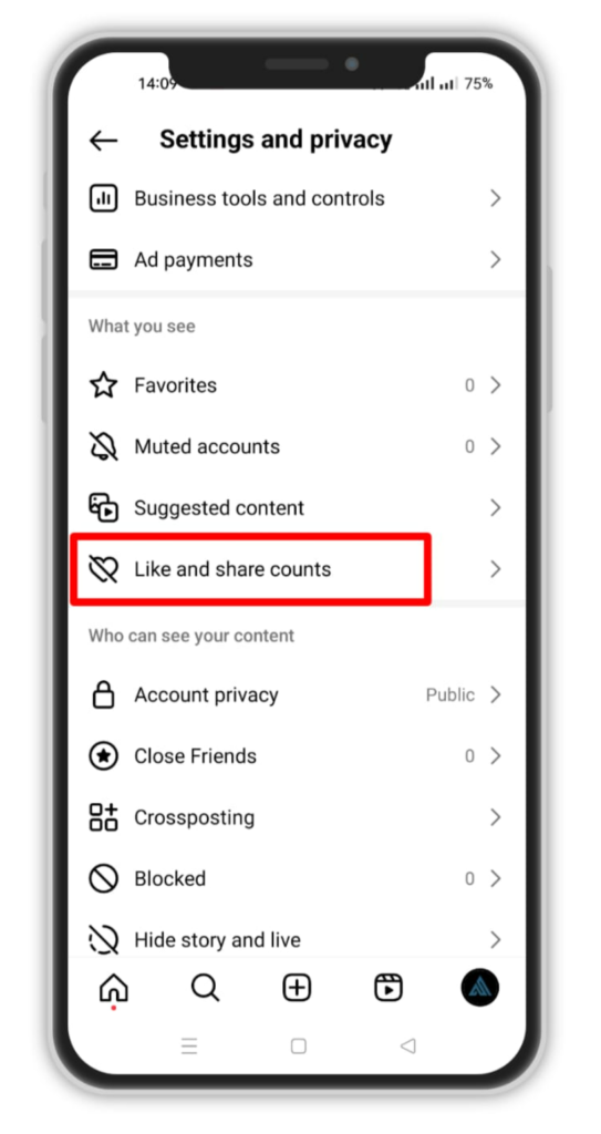 Impact of hidden likes on strategy