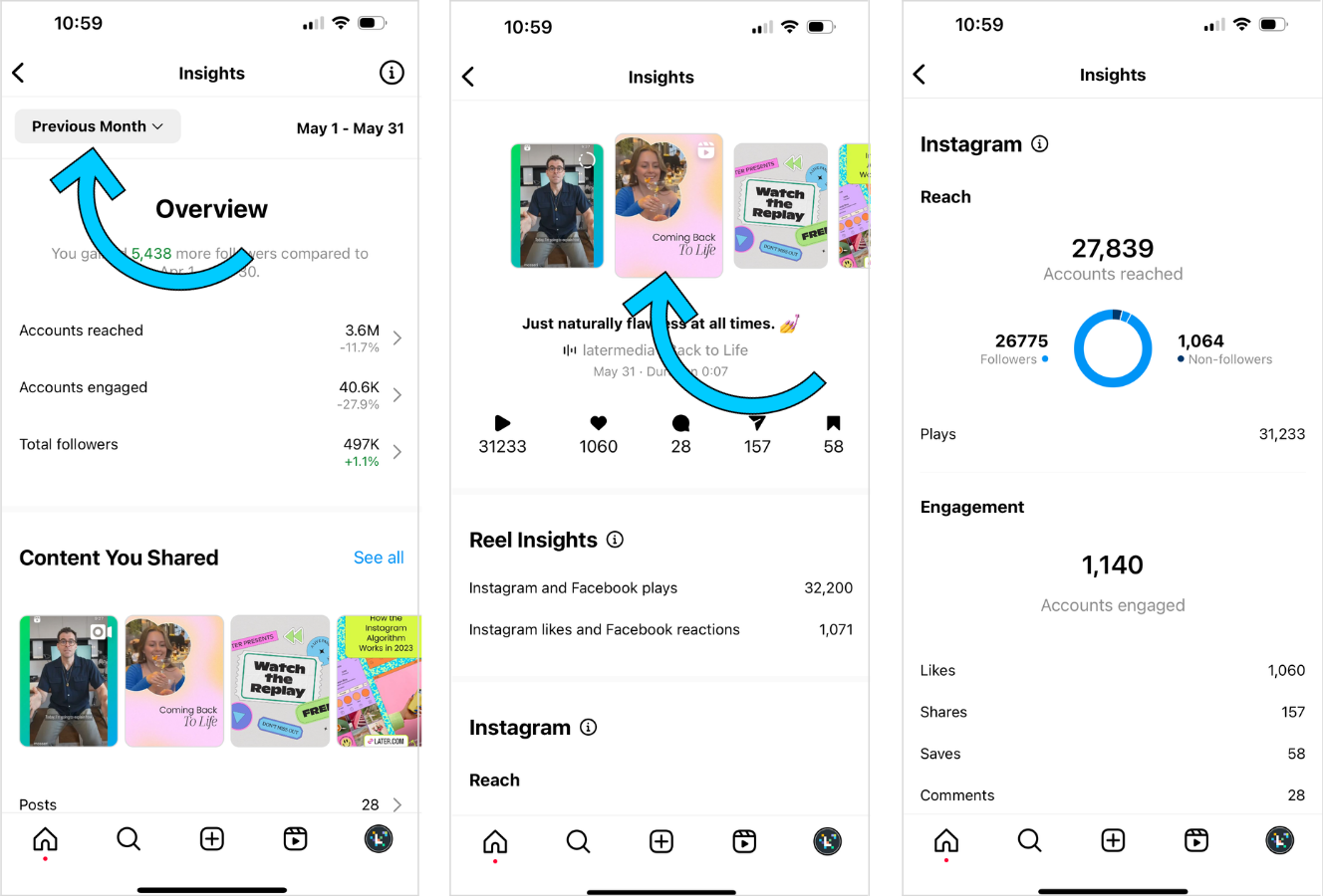 Instagram Insights overview screenshot