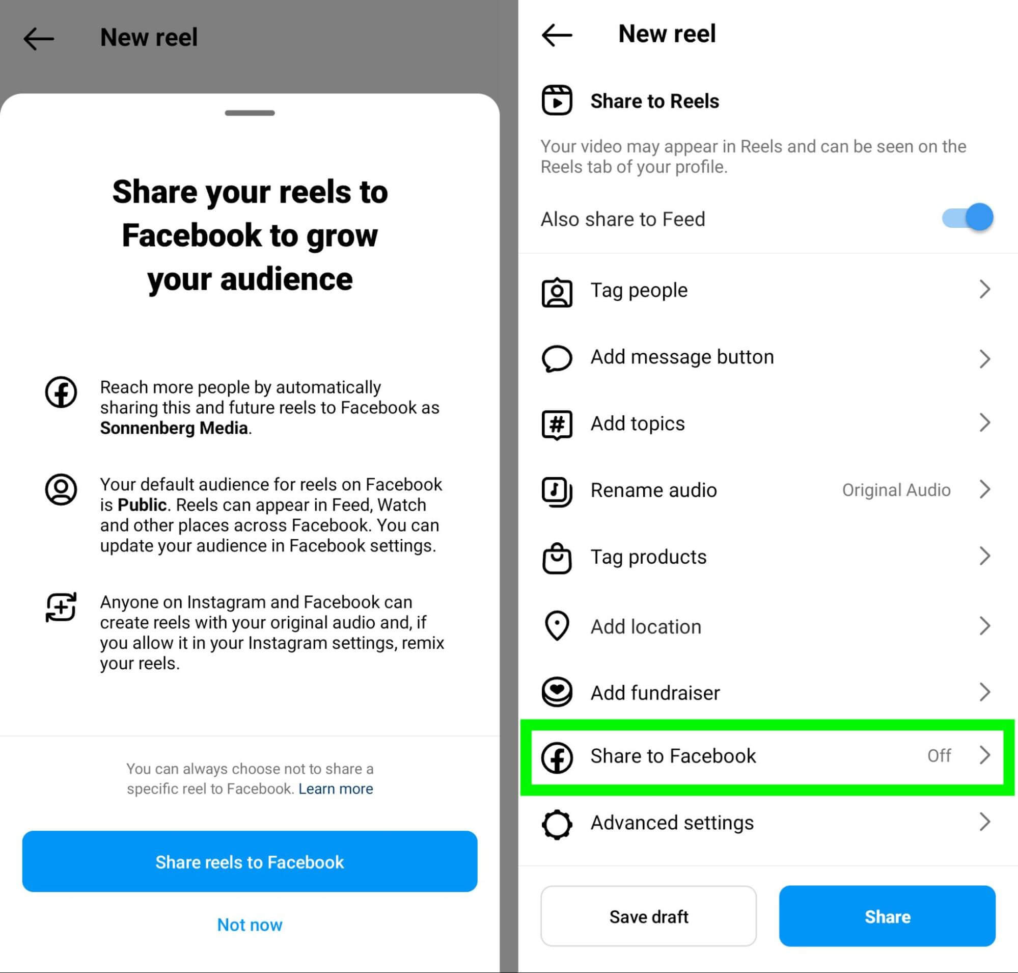 Repurposing brand videos for Instagram feed Reels stories example