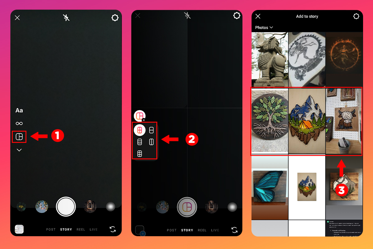 Instagram Story collage templates in Canva and Unfold