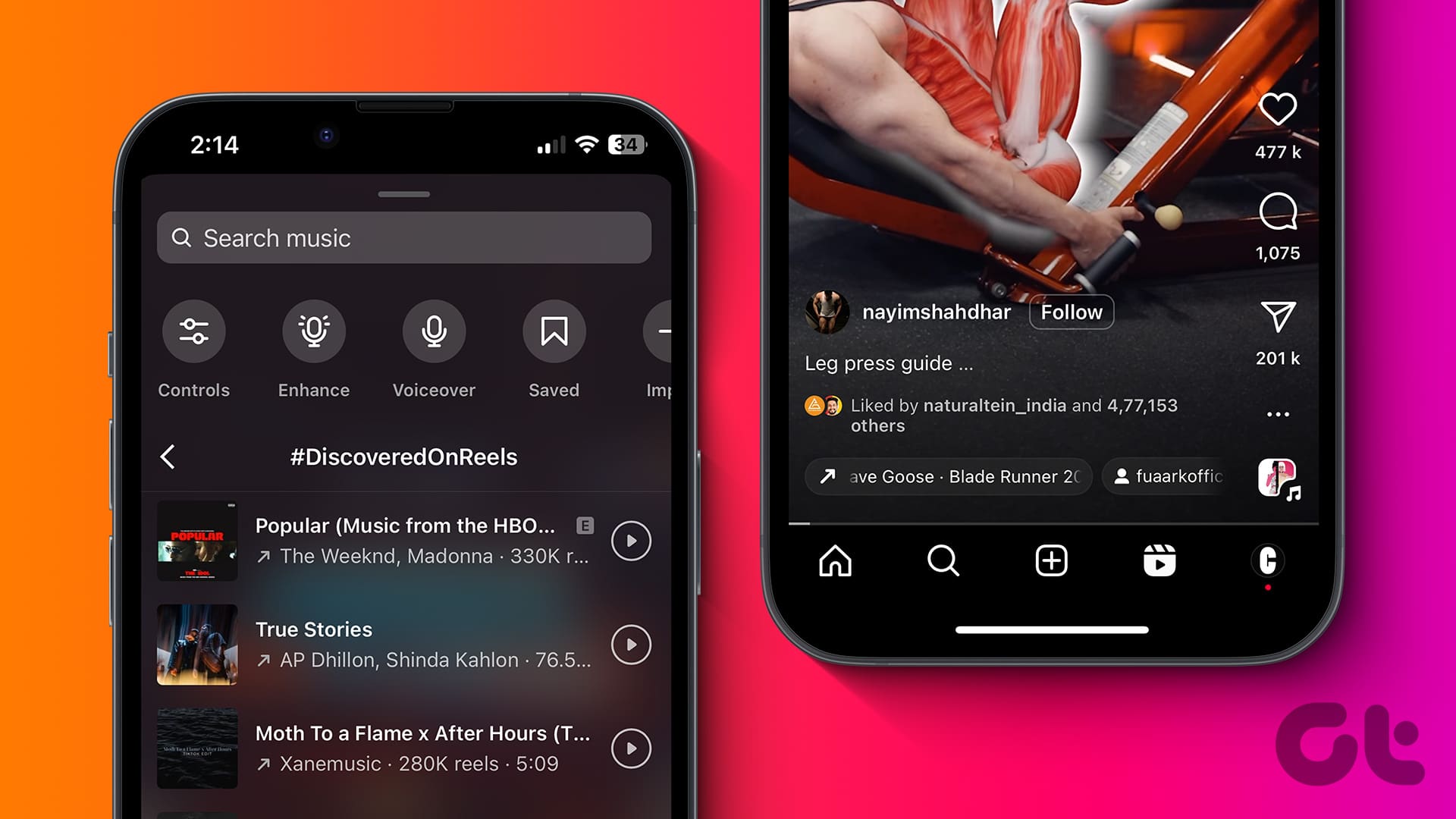 Choosing trending audio for Instagram Reels on mobile