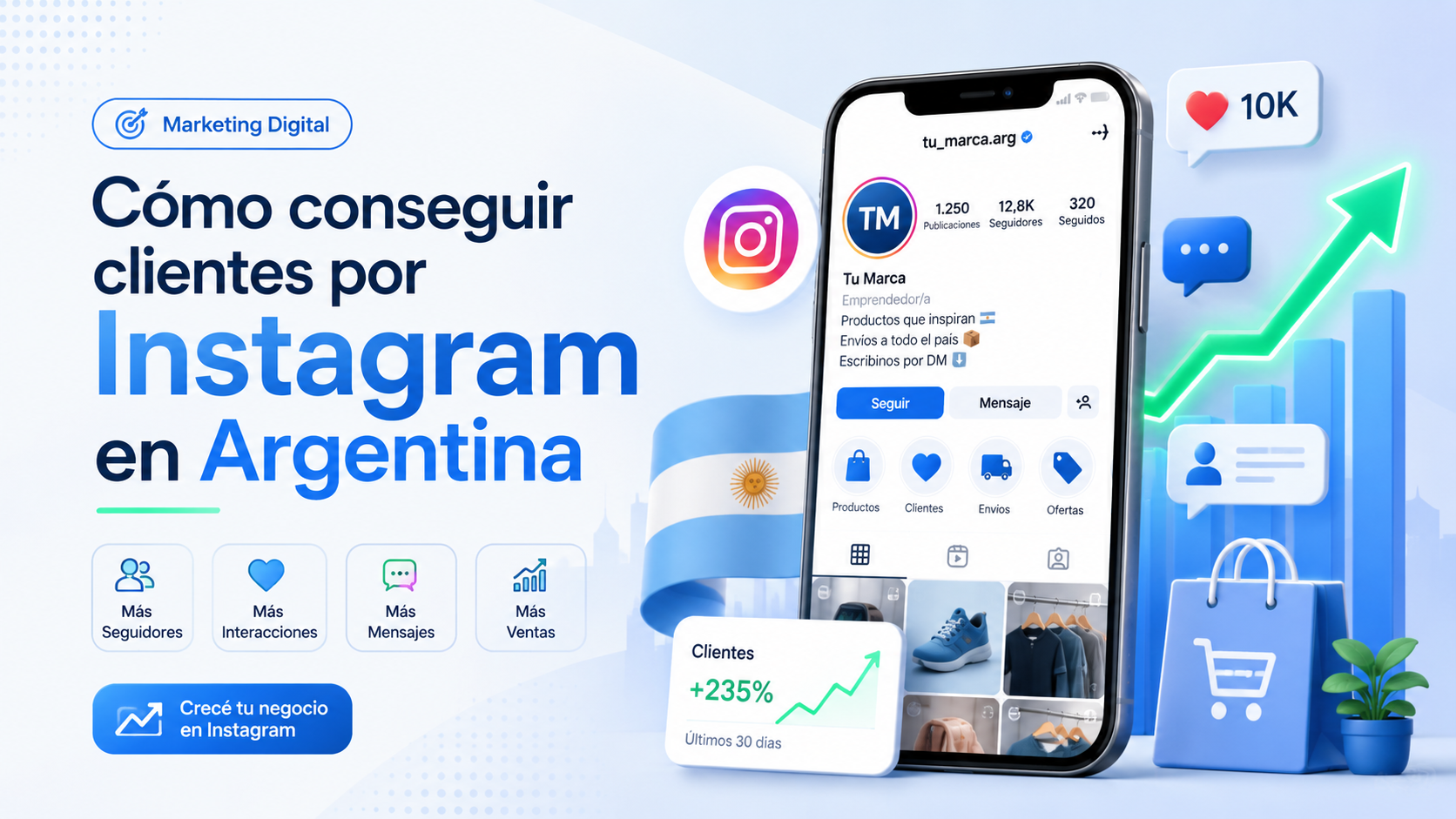Cómo conseguir clientes por Instagram en Argentina | Guía para negocios