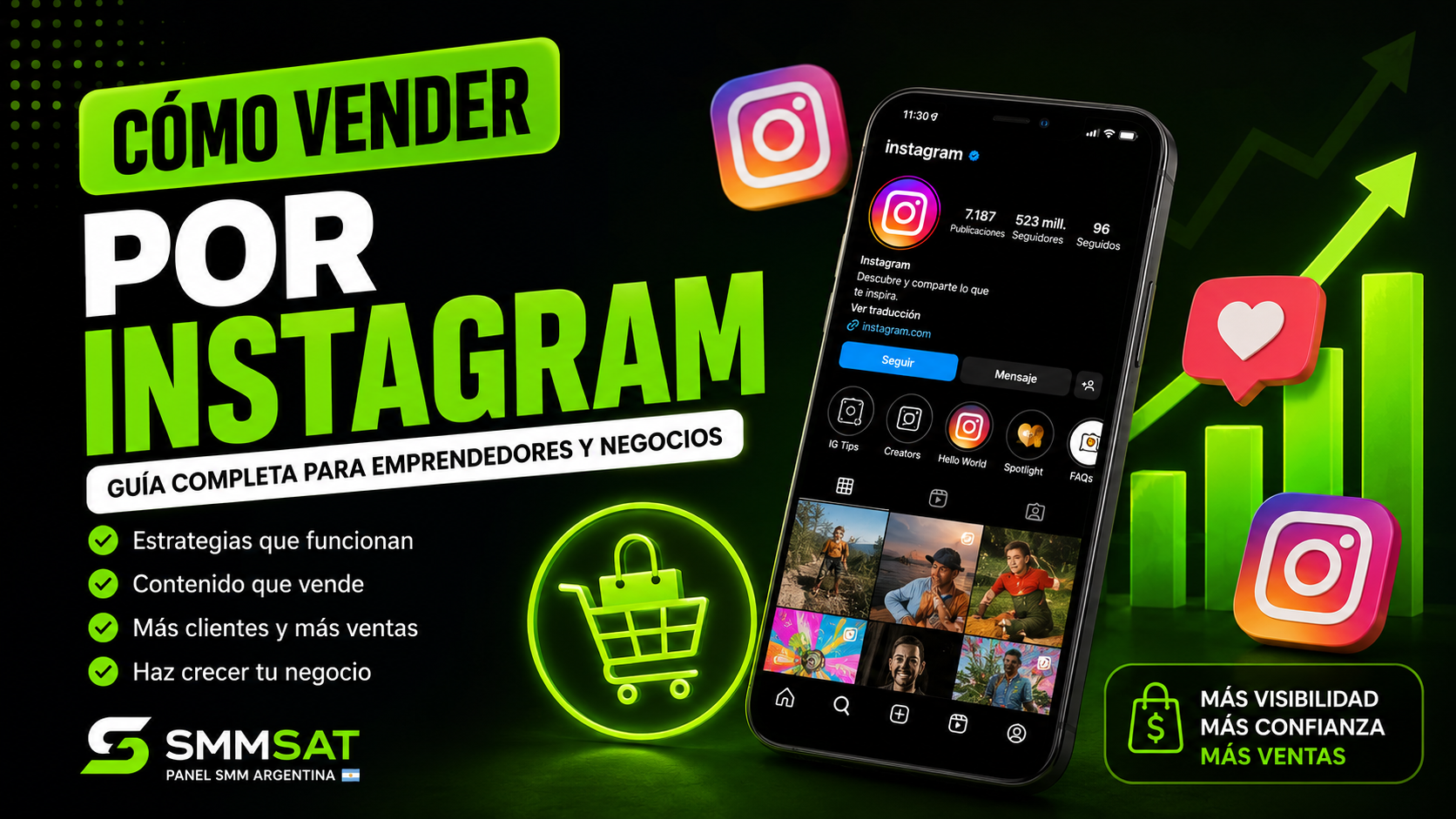 Cómo vender por Instagram en Argentina con SMMSAT