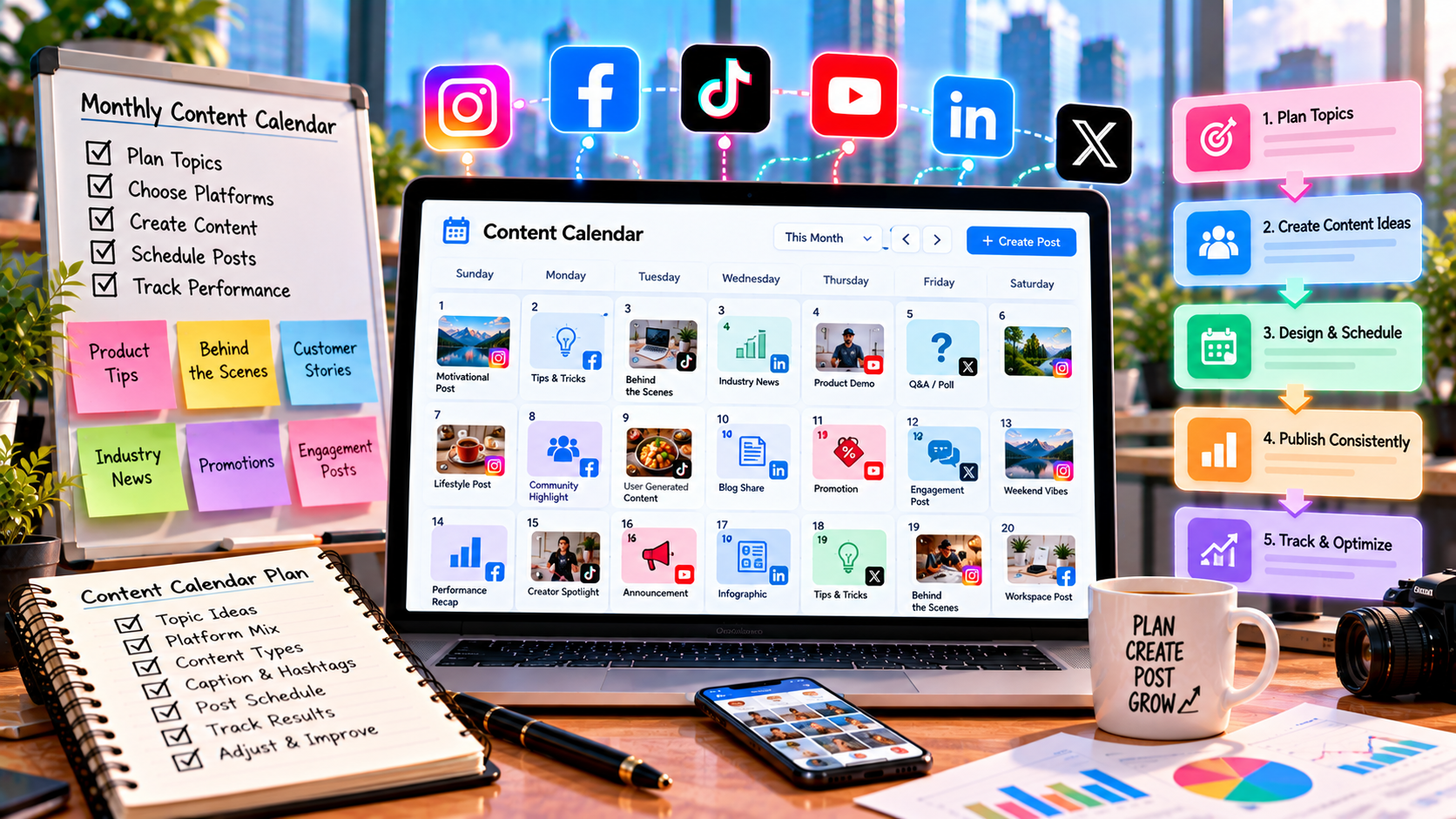How to Build a Monthly Social Media Content Calendar