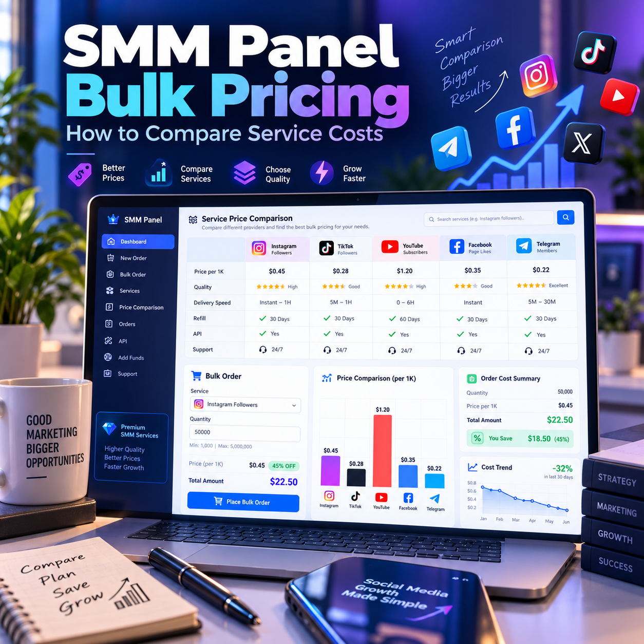SMM Panel Bulk Pricing: How to Compare Service Costs