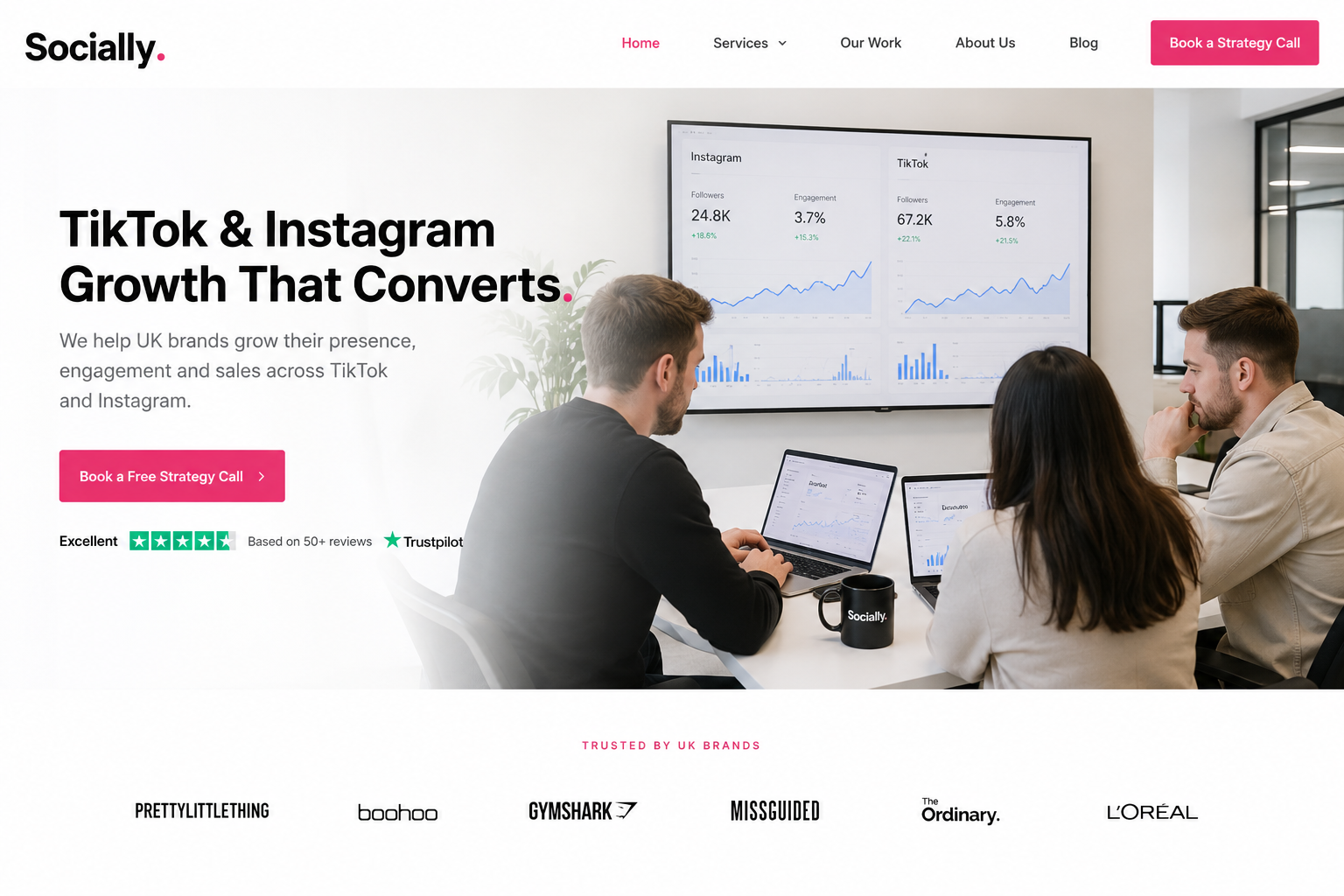 UK-based social media marketing agency environment