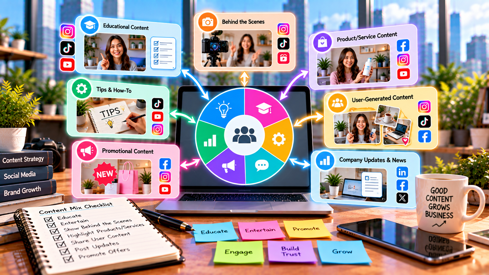 How to Create a Social Media Content Mix for a Business