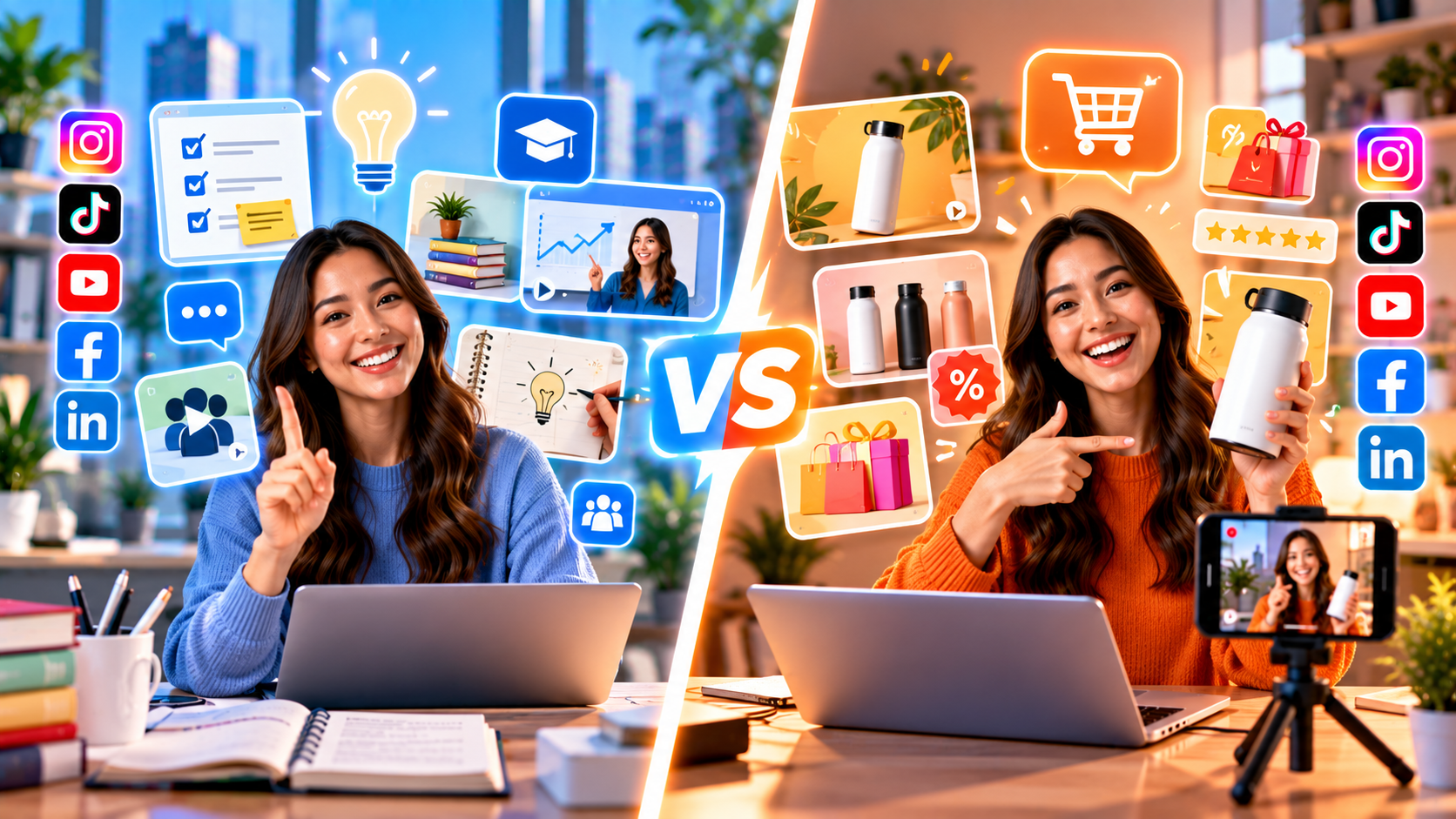 Educational vs Promotional Social Media Content