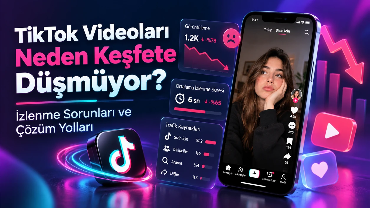 TikTok Videoları Neden Keşfete Düşmüyor? İzlenme Sorunları