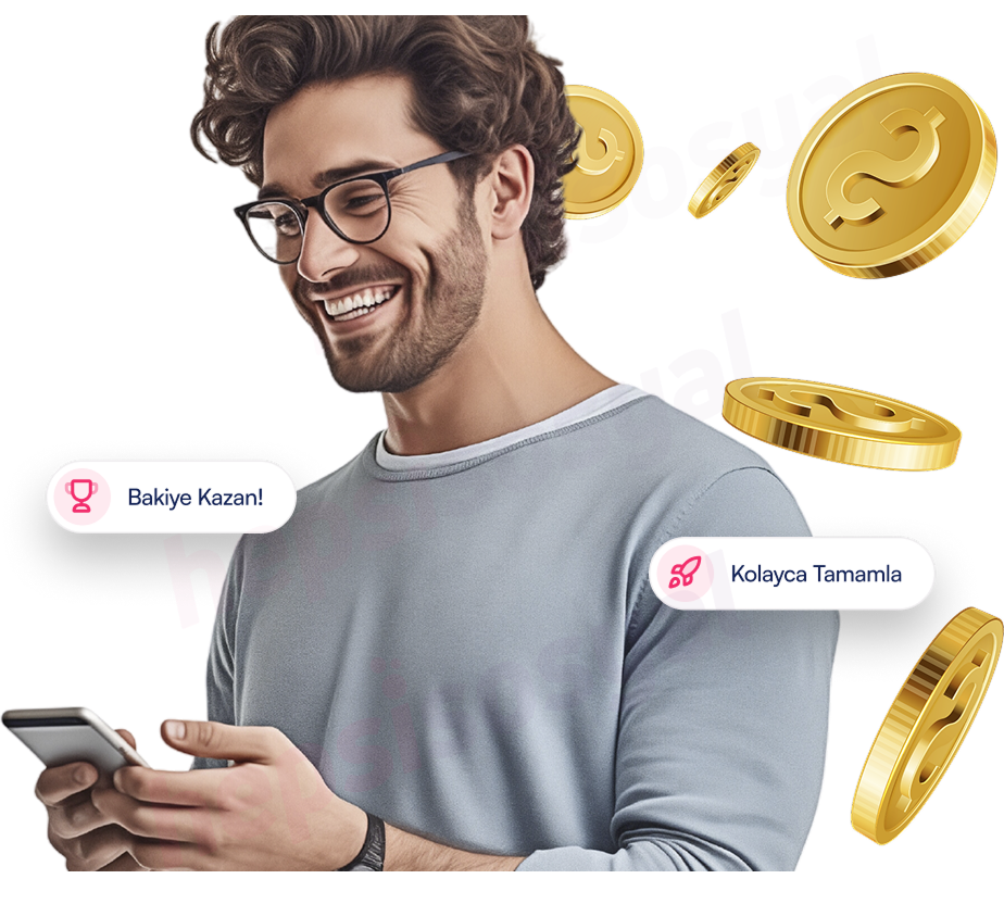Görev yap kazan ile ek bakiye kazanma sistemi