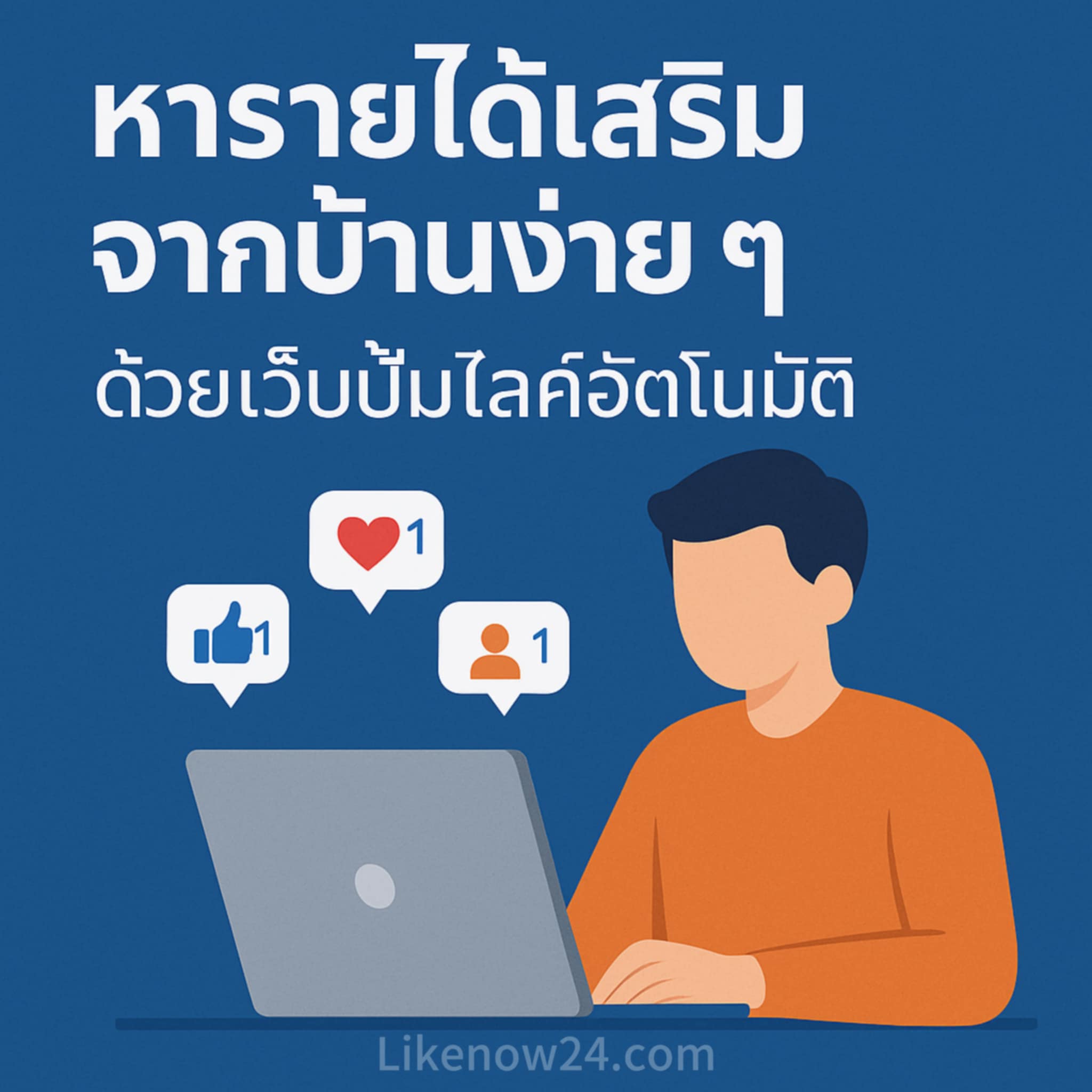 หารายได้เสริมจากบ้านง่าย ๆ ด้วยเว็บปั้มไลค์อัตโนมัติ