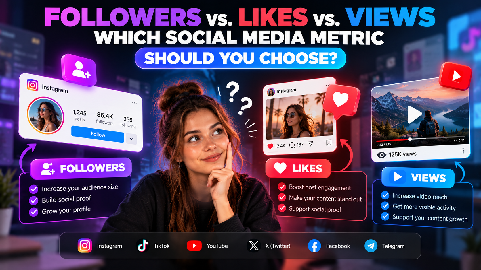 Followers vs. Likes vs. Views: Which Social Media Metric Should You Choose?
