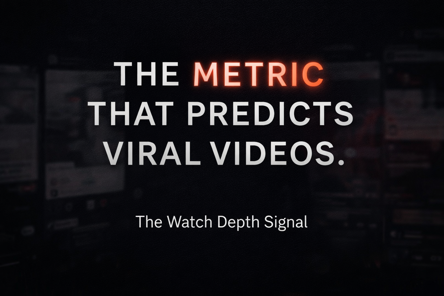 The Watch Depth Signal