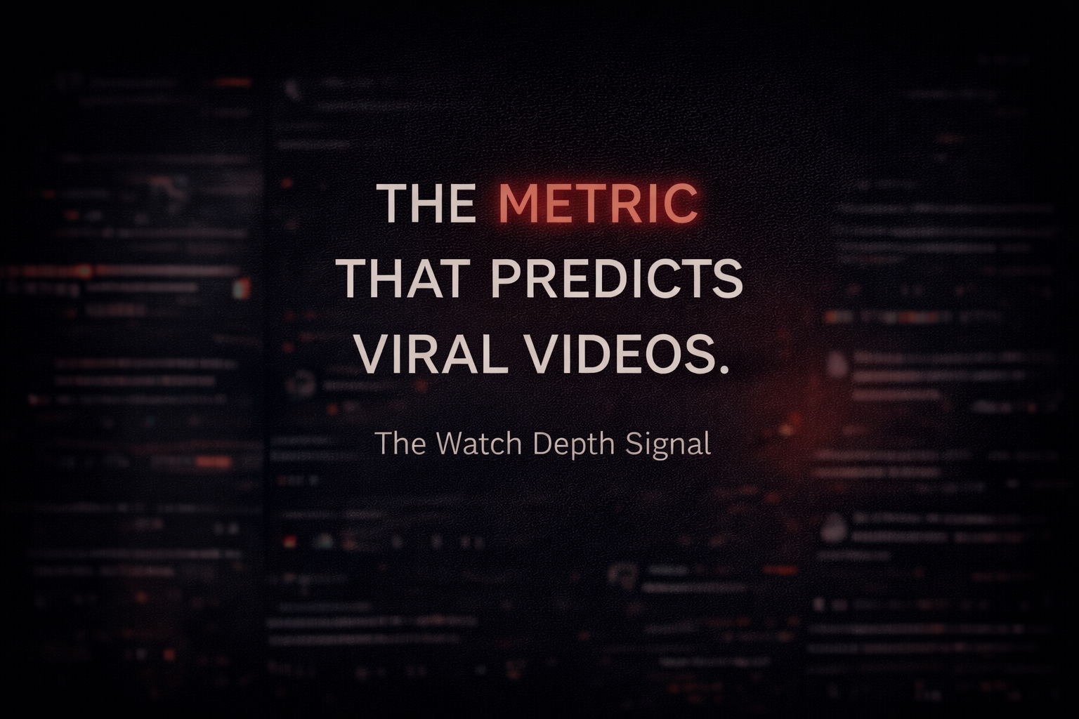 The Watch Depth Signal