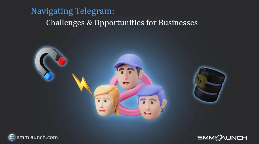 Digital illustration showcasing three human-like figures at the center, surrounded by a magnet, thunderbolt, locked padlock, and database icon. Text reads 