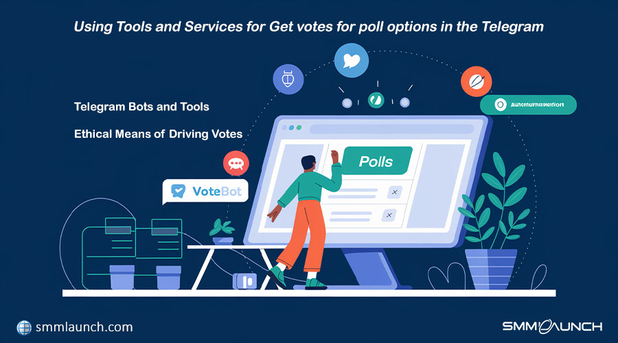 Using Tools and Services for Get votes for poll options in the Telegram