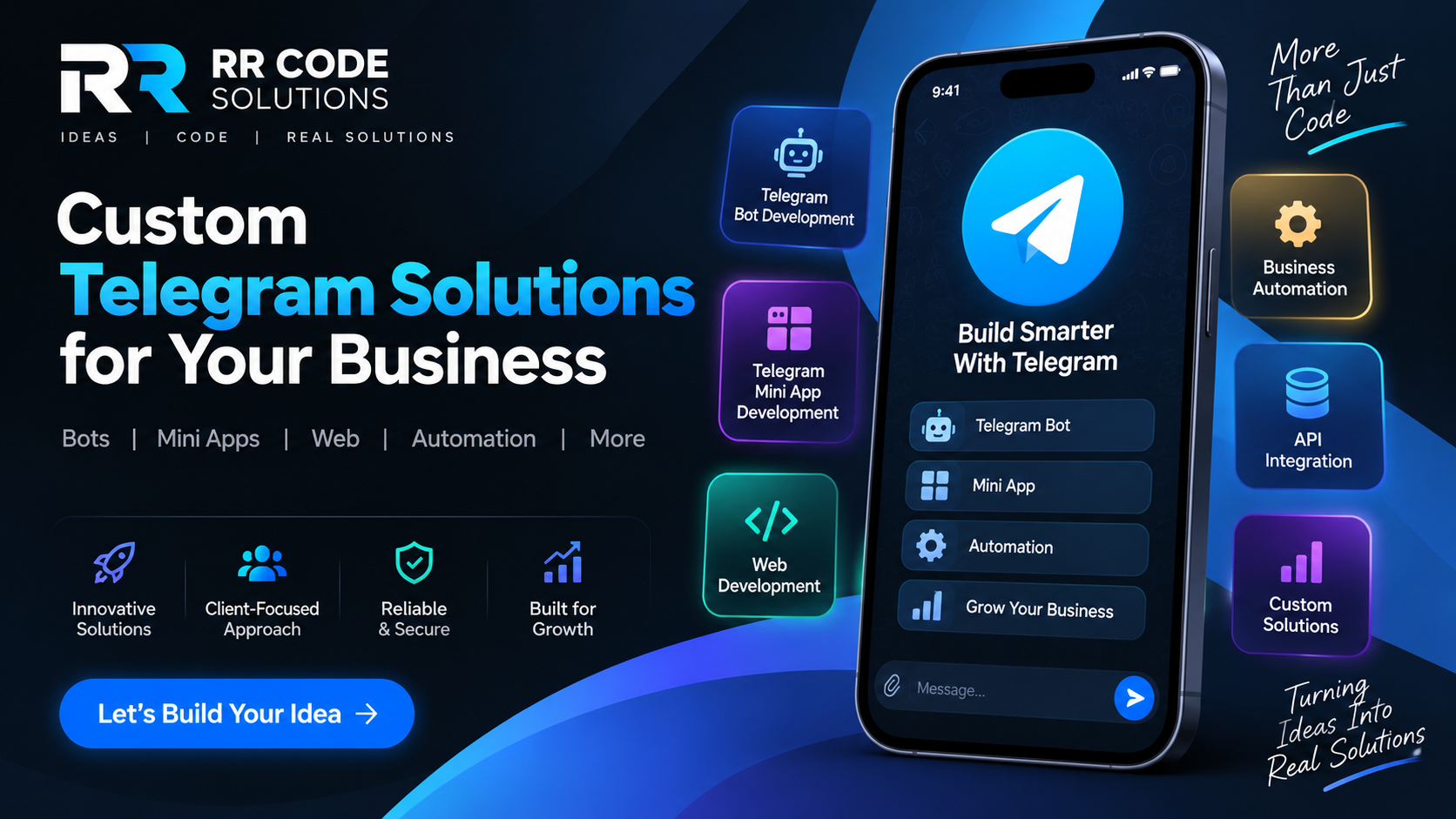 RR Code Solutions: Building Custom Telegram Bots, Mini Apps and Digital Solutions