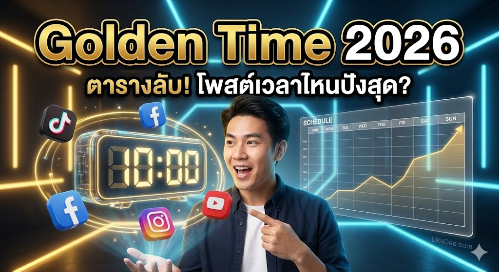 อัปเดตปี 2026! เจาะลึก "Golden Time" ช่วงเวลาทอง โพสต์ตอนไหนให้ยอดไลค์พุ่งสุดในแต่ละแอป?