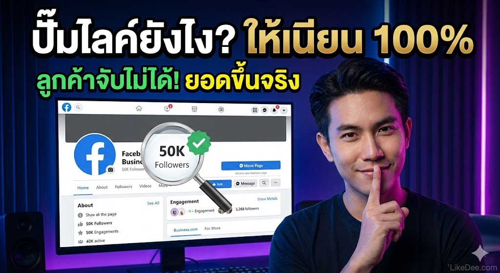 แอบบอก! วิธี "ปั๊มไลค์" แฟนเพจ Facebook ให้ดูเนียน 100% ลูกค้าจับไม่ได้ (ฉบับปี 2026)