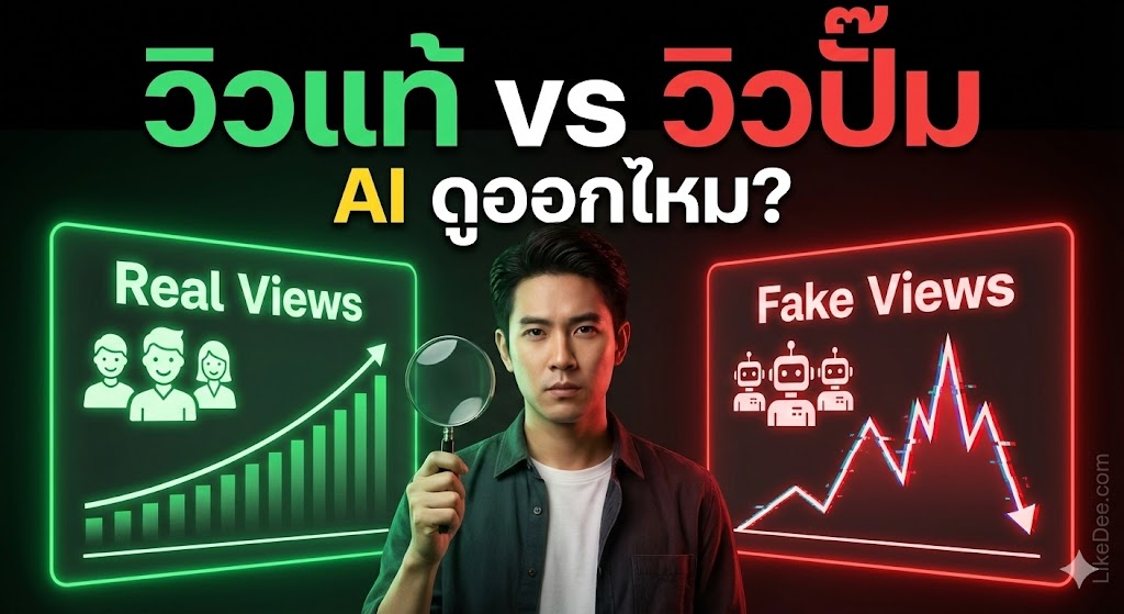เปรียบเทียบชัดๆ! ยอดวิว YouTube "วิวแท้" vs "วิวปั๊ม" AI ปี 2026 ดูออกไหม? (รู้ก่อนช่องบิน)