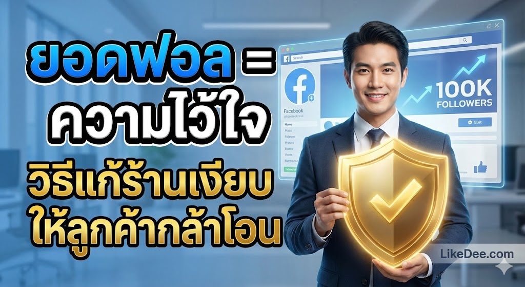 วิธีเพิ่มความน่าเชื่อถือให้ร้านค้า Facebook 2026: ทำไม "ยอดผู้ติดตาม" ถึงทำให้ลูกค้ากล้าโอนไวขึ้น 10 เท่า?